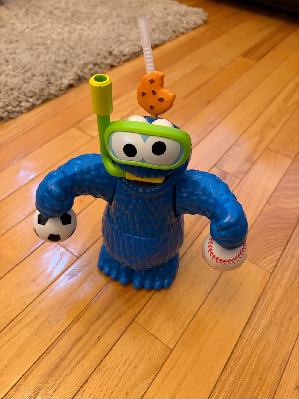 Sesame Street Cookie Monster Snorkel Sipper Cup - Blue